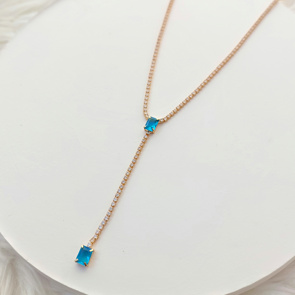 Xuping Zirkon Taş Su Yolu Kolye