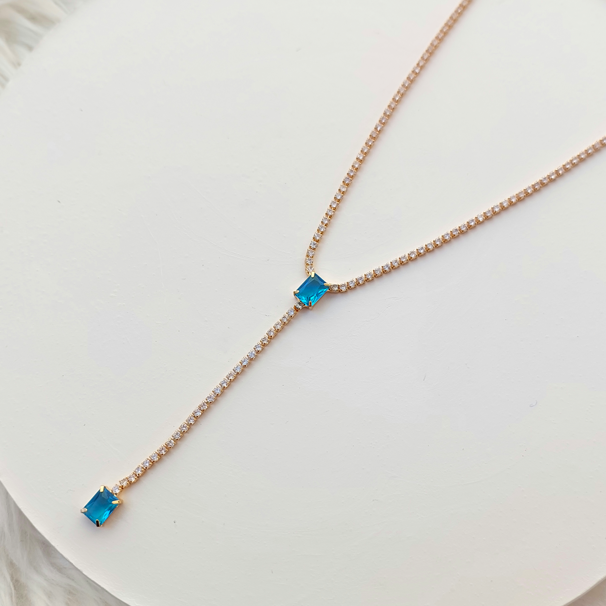 Xuping Zirkon Taş Su Yolu Kolye