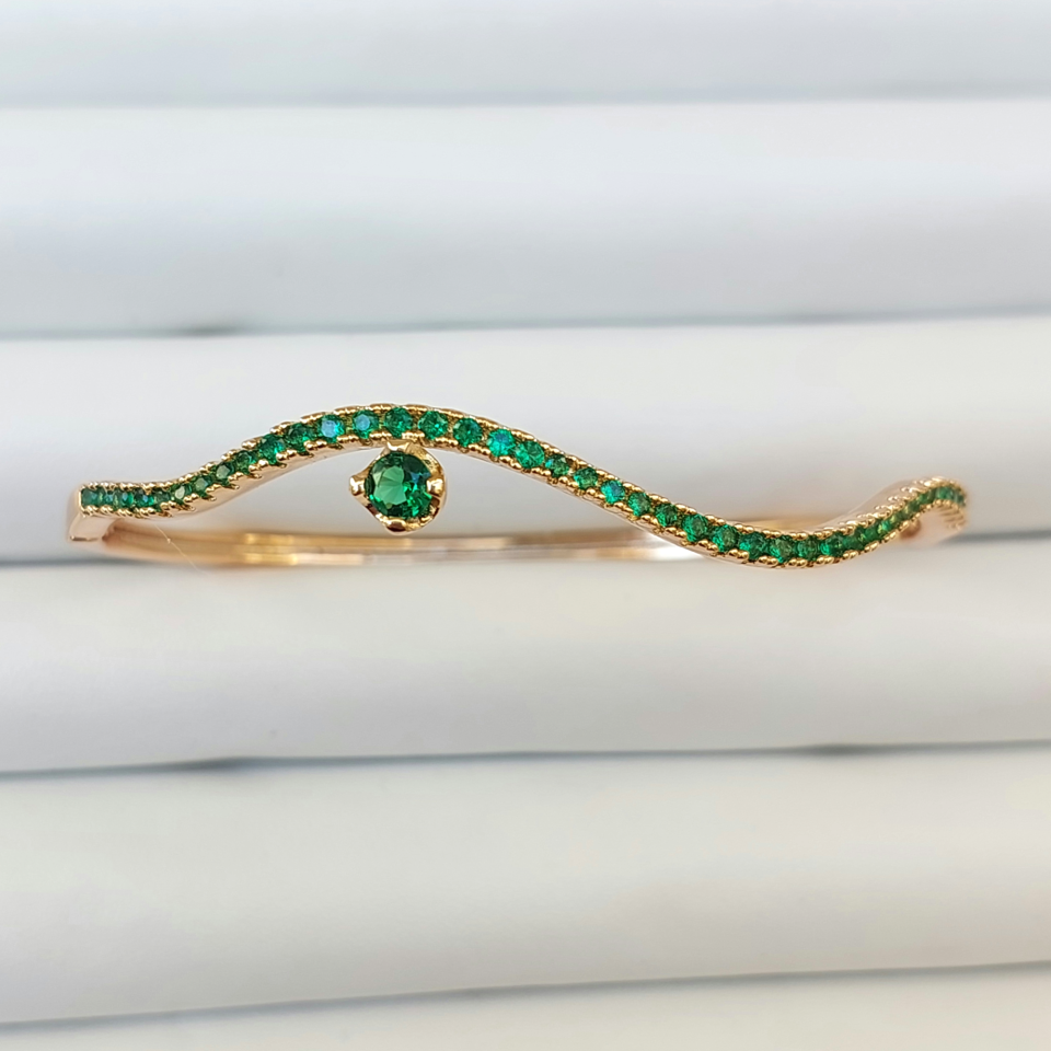 Çelik Zirkon Taş Kelepçe